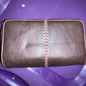 Brown Leather Large Wallet